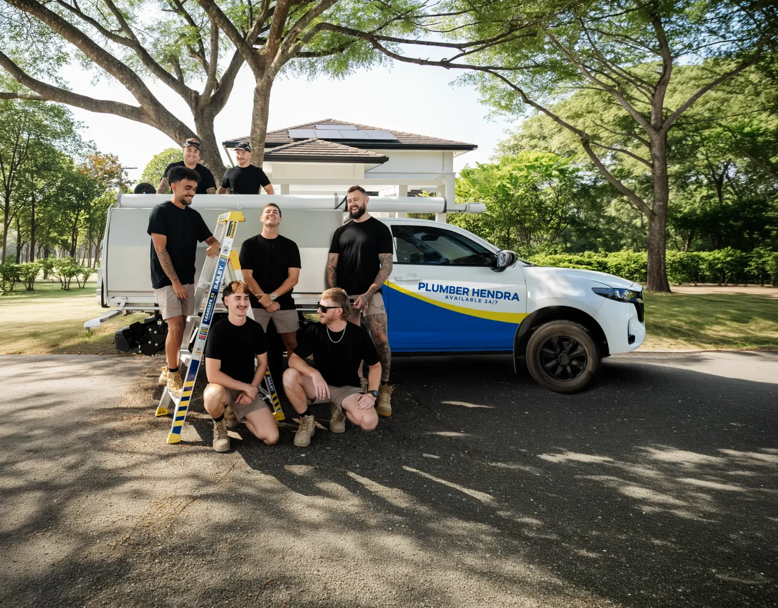 Plumber Hendra team and ute